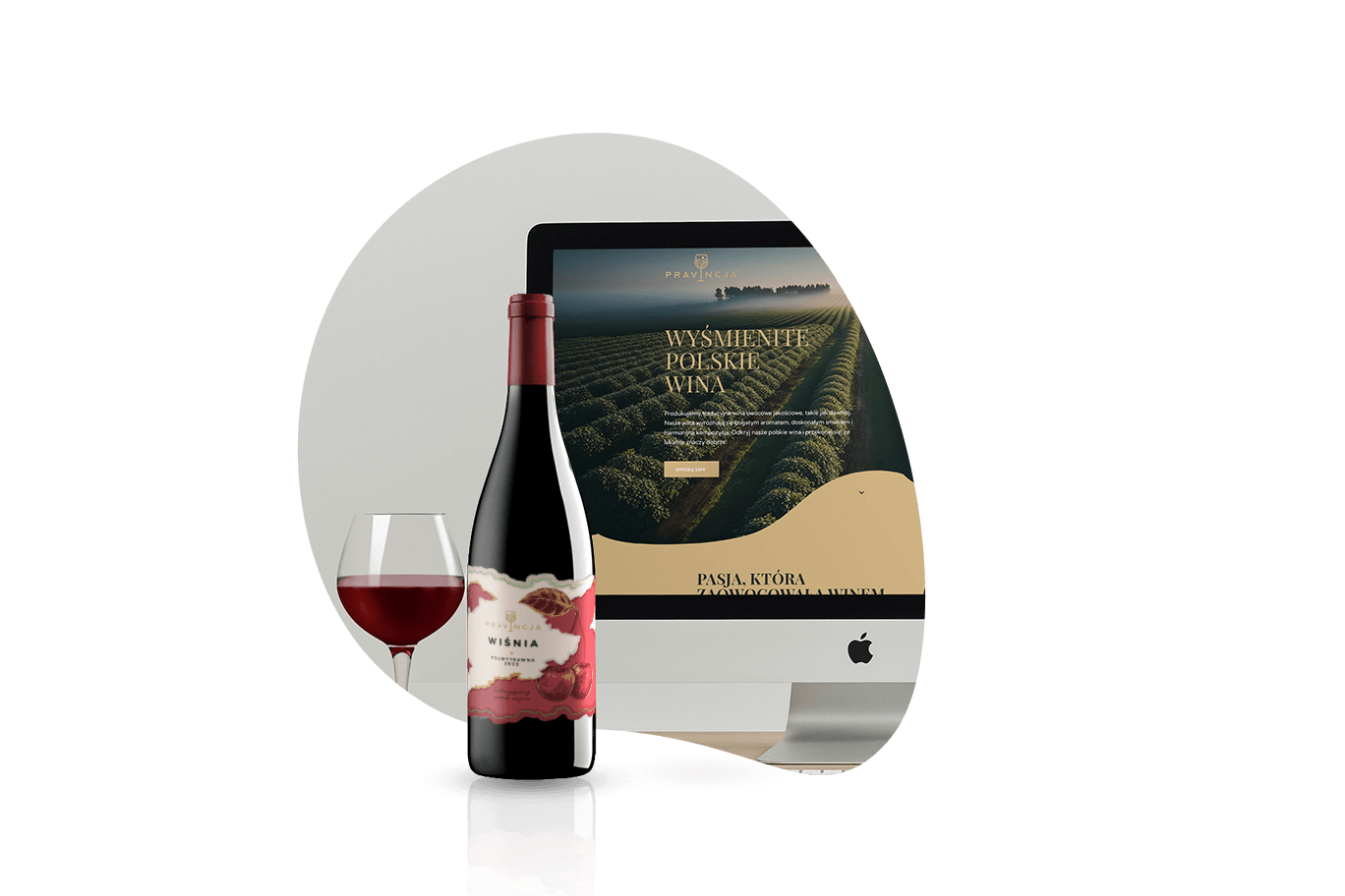 polskie wino owocowe projekt strony internetowej